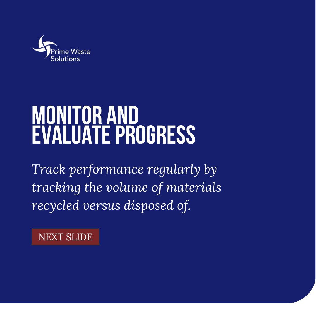 PrimeWasteSol's tweet image. Be ready to make adjustments based on feedback and performance data to optimize your waste management efforts.

Ready to refine your program? Start tracking and adjusting today.

Visit sbee.link/hafe94k68q

#recyclingprograms #wastemanagement