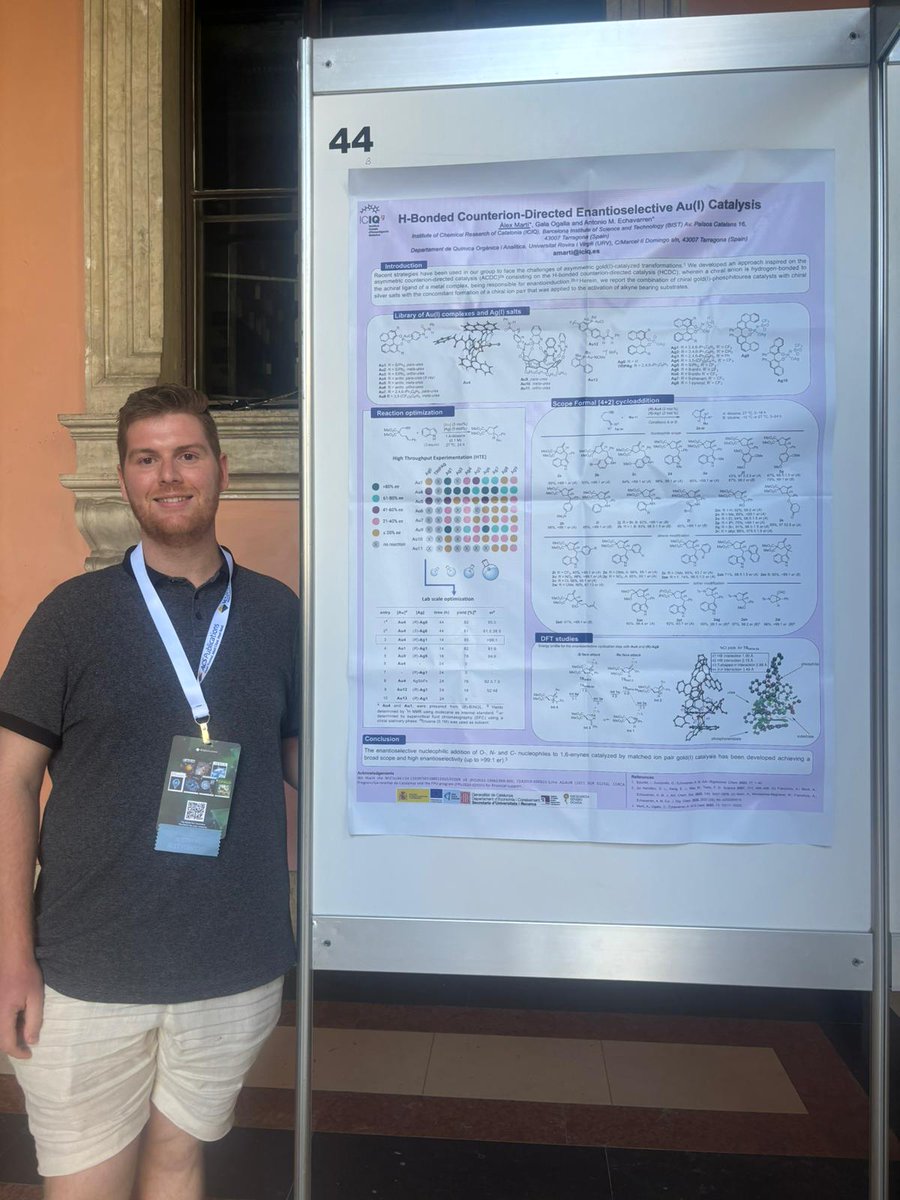 📢 <a href="/tania_medina97/">Tania</a> and <a href="/Alex_Marti_Z/">Àlex Martí Zaragoza</a> from <a href="/Echavarren_Lab/">Echavarren Lab</a> have just presented their #research projects at  
#ACSViennaSymposium. ⚗️👩🏽‍🔬🗣️🧪👏 Well done guys! #Chemistry #PhDlife <a href="/ICIQchem/">ICIQ</a>
<a href="/iCERCA/">Centres CERCA</a> <a href="/ACSPublications/">ACS Publications</a> <a href="/_BIST/">BIST-Barcelona Institute of Science and Technology</a>