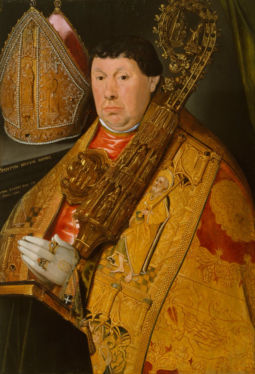 jdmccafferty's tweet photo. If you suffer from crozier envy, look away.

Portrait of Abbot Nicholas à Spira
Jacques de Poindre
1563

In 1543, Nicholas à Spira (d. 1568) was elected abbot of  the Norbertine house at Grimbergen now in  Belgium.

(Walters Art Museum) https://t.co/iKJrhxwNci