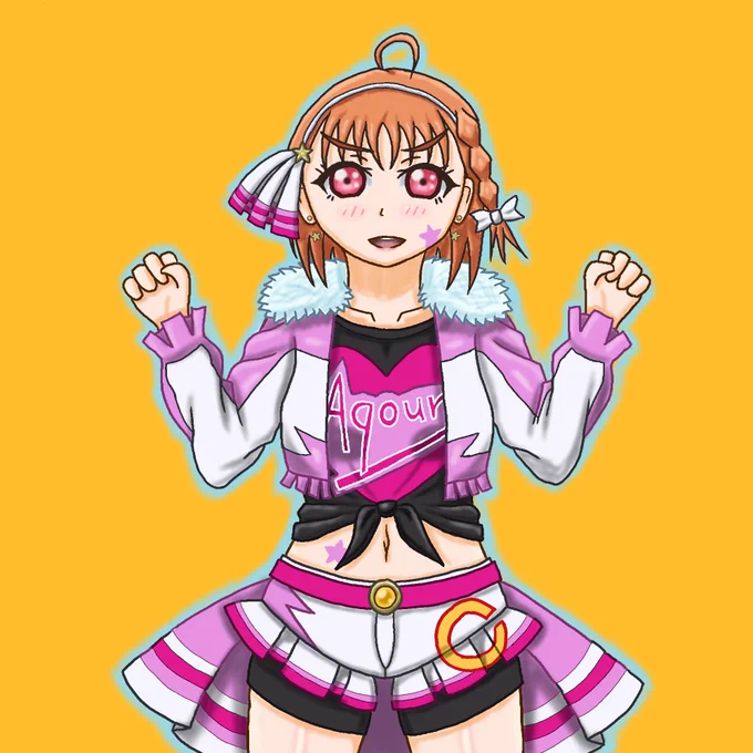 千歌ちゃんの誕生日なので過去絵を再掲。新規絵は今描いてます从c*・ヮ・§ 