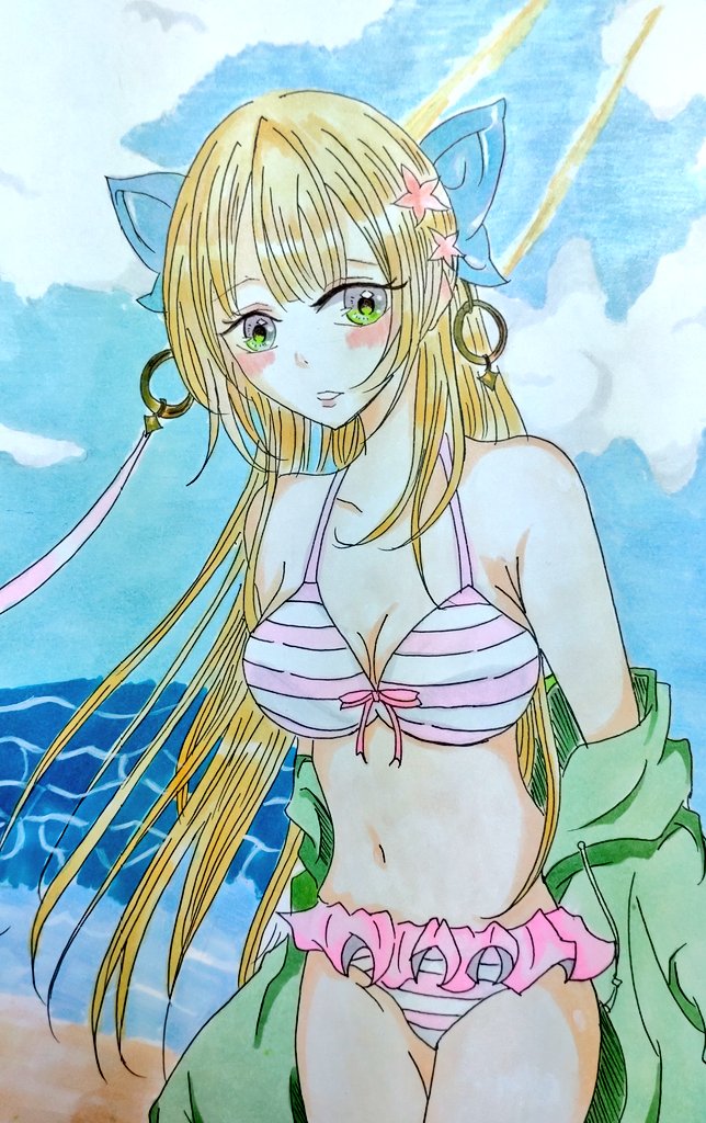 WBMD1QEi70uBiqs's tweet photo. 水着のイラスト挑戦してみたくて
シャドバのディオネで描いてみました！✍️(難しすぎ問題)

8月もスタートしたので
絵描きさんはフォロバします🫡✨

 #シャドバ
 #絵描きさんと繋がりたい  
 #絵描きさ���フォロバ１００ 
 #今月描いた絵を晒そう 
 #イラスト好きとつながりたい https://t.co/75Af0FxnaK