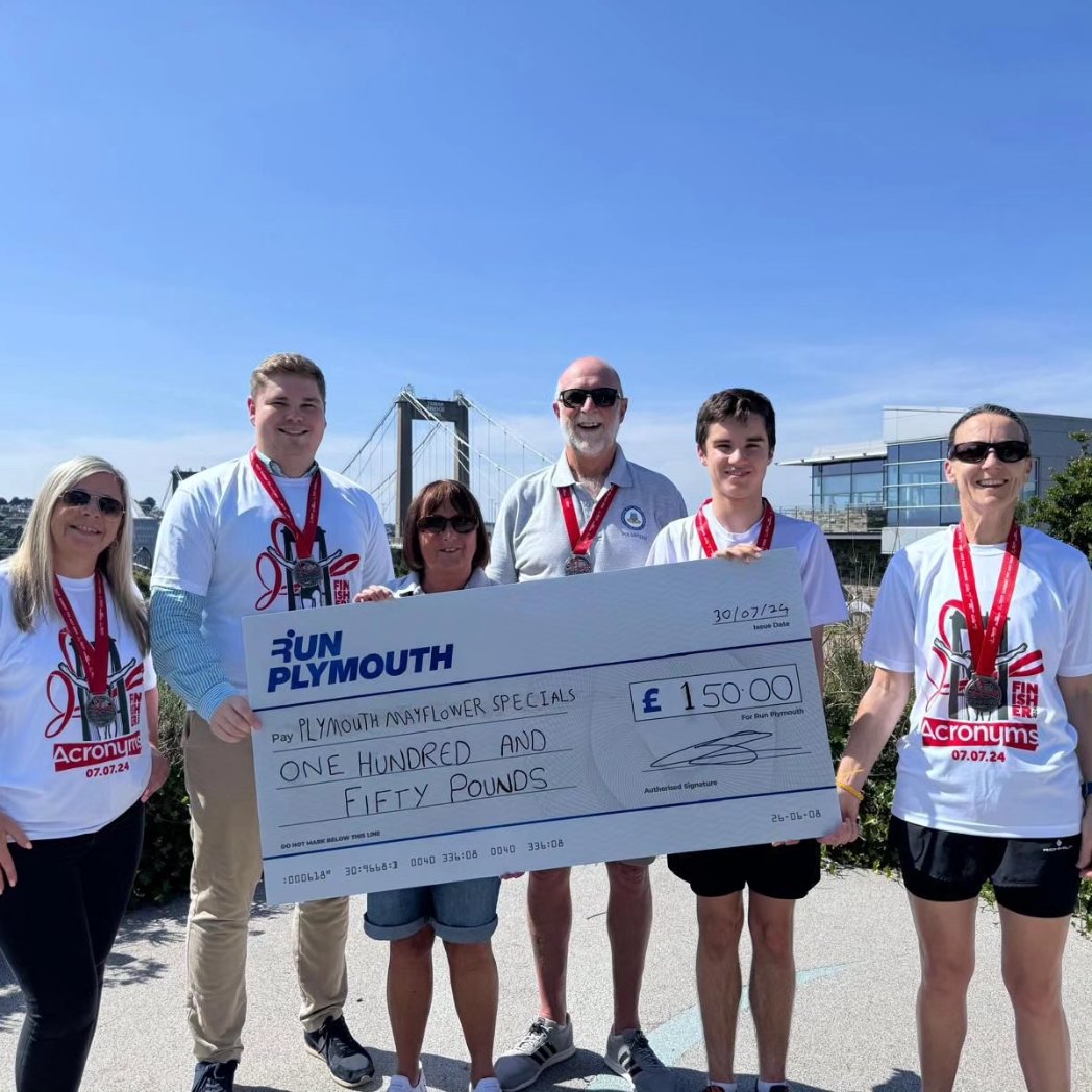 🏅 Exciting News! 🏅 We have received a £150 donation from the Peters Park Panthers, who won the Team Challenge at the Acronyms Tamar 10k!

We’re so grateful they chose us, recognising our work in Plymouth. 

Thanks to Sue  &amp; Ray Johns for the photo