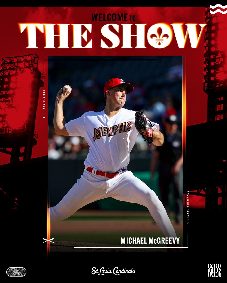 Roster Move: RHP Michael McGreevy has been selected from Memphis (AAA). 

He will wear uniform #36 and make his Major League debut as today's starting pitcher.

#ForTheLou