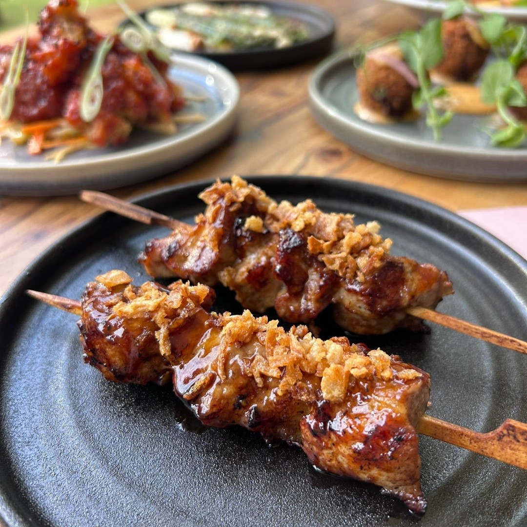Pork Belly Skewers
teriyaki glaze, crispy shallots

Tuesday - Saturday, 12pm - 2pm
Wednesday - Saturday, 6pm - 10pm🍴

Book a table: okn1.co.uk/reservations

#okn1 #foodie #restaurant #london #shoreditch #hoxton #meal #dinner #lunch #smallplates #trending