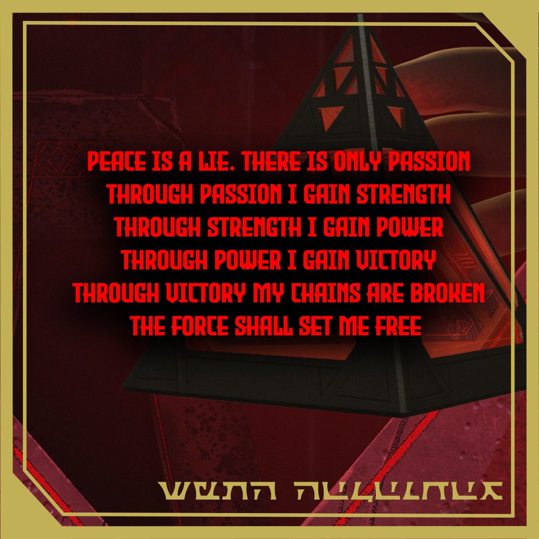 SWotter66's tweet image. Sith Holocron #1 - Wisdom of the Sith. The Sith Code #starwars #sith #sithcode