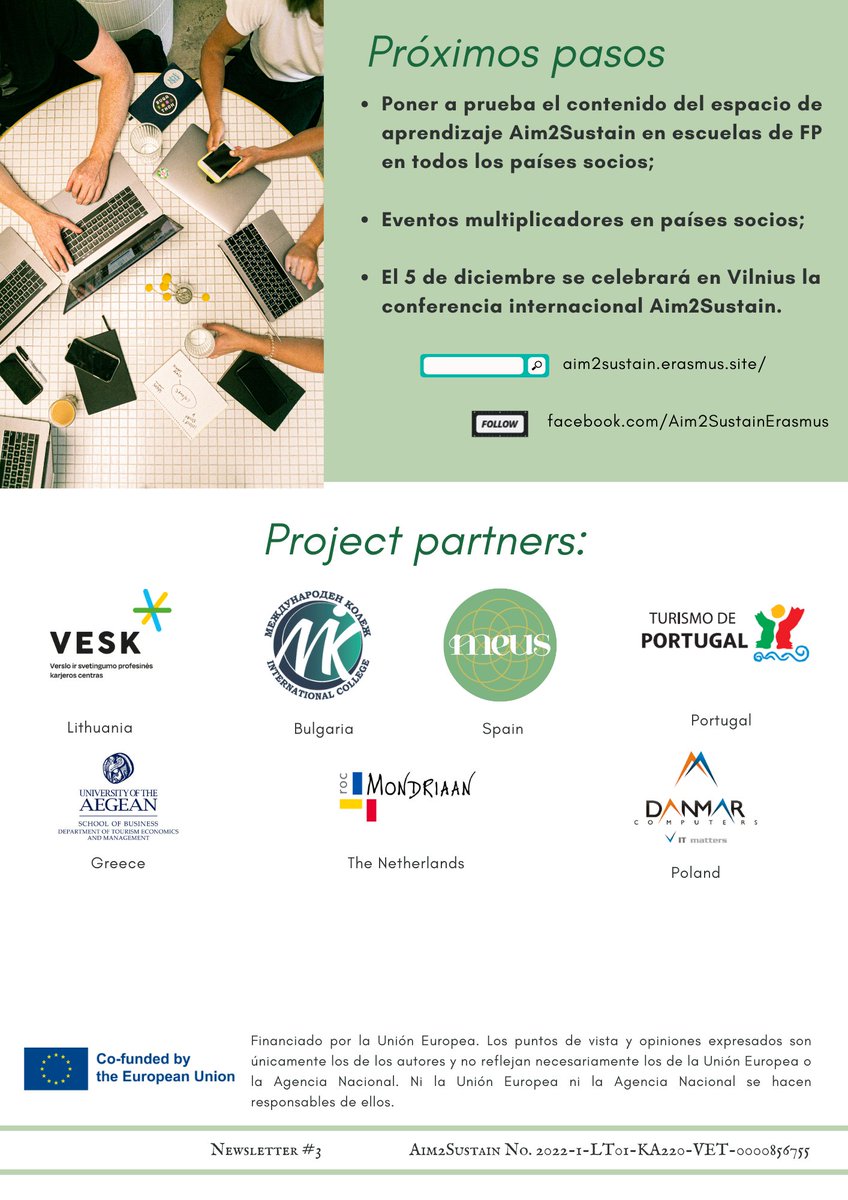 ¡El taller #TrainTheTrainers fue todo un éxito!  ¿Quieres saber más sobre cómo estamos transformando la hostelería? ¡Suscríbete a nuestra NUEVA newsletter y no te pierdas ninguna novedad! #Aim2Sustain #sostenibilidad #newsletter