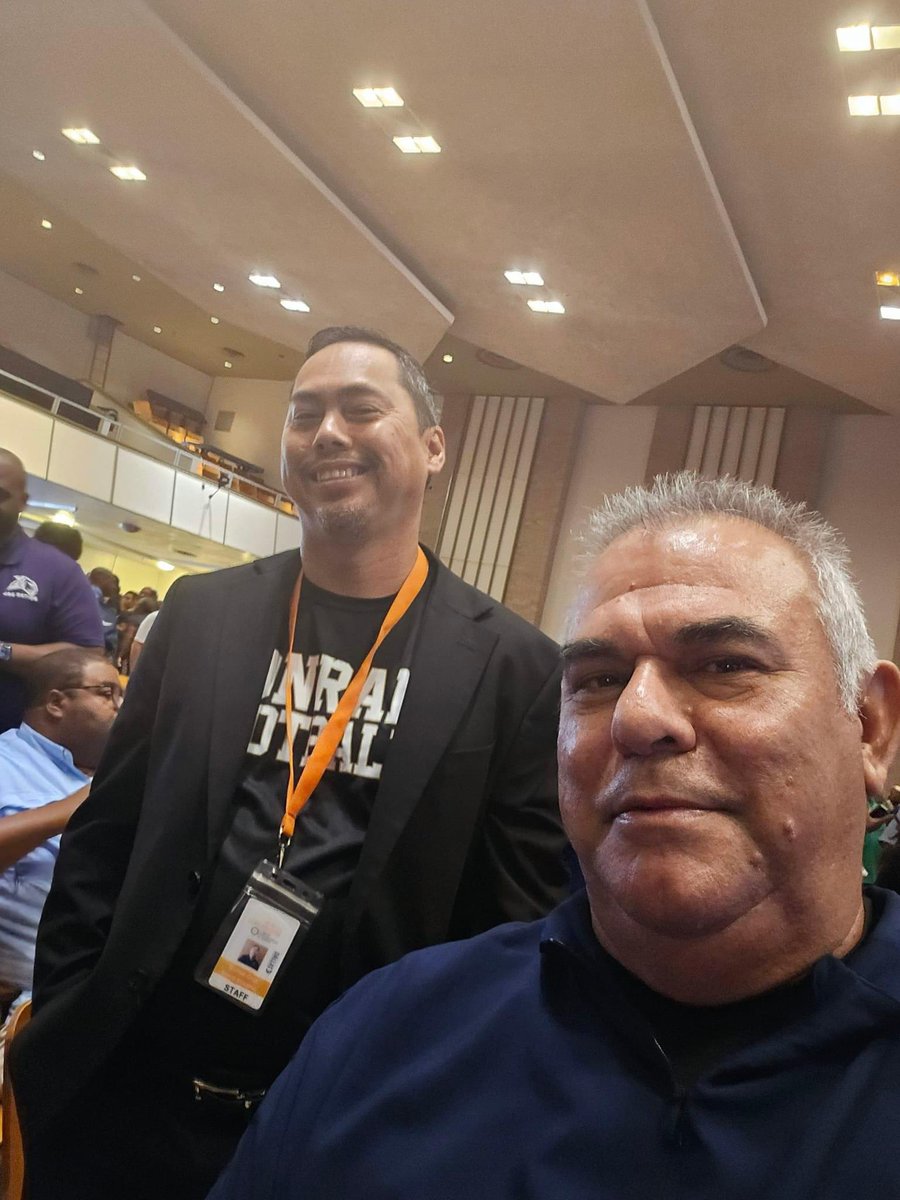JoshRagsdale's tweet photo. Coach Robledo and Coach Cruz locked in at todays Back to School Kickoff! 
Coach Robledo starting his 40th season!!!! 

@dallasathletics @ConradCharger @ConradChargerFB @DrBrianLusk @Barnett94Brian @MTTyeskie1 @DanforDISD @DallasISDSupt 

#Back2SchoolKickoff https://t.co/23Rd4u1ert