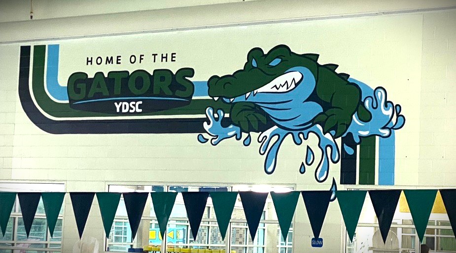 DecaturYmca's tweet image. Our Lap Pool got a bit of a facelift last week with this incredible mural for our YDSC Gators swim team! 

SPECIAL THANKS to our friend Wade at BYWR Graphics for knocking this mural OUT OF THE POOL! We love it!

#YDSCGators #swimteam #GOGATORS #murals