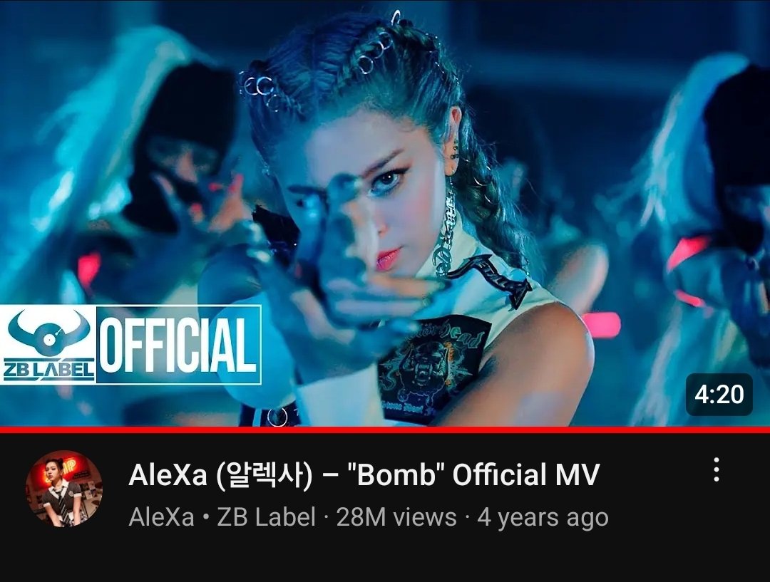 SeriChartData's tweet photo. [INFO]

'#BOMB' Official MV by AleXa has surpassed 28M views on @YouTube!!!

📺⇢ To continue watching: https://t.co/qbW0uL46l1

-@AleXa_ZB #AleXa #알렉사 https://t.co/tmoKDMuuXl