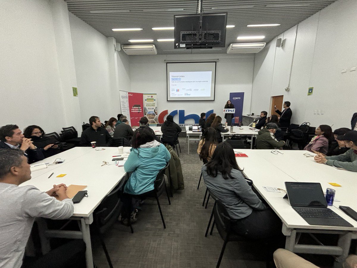 Corfo's tweet photo. Participamos del “Taller de levantamiento de oportunidades estratégicas para empresas productivas de la Región de Atacama” con el fin de abrir espacios para la economía circular y más sostenibilidad en los negocios locales https://t.co/2241FDjNo5