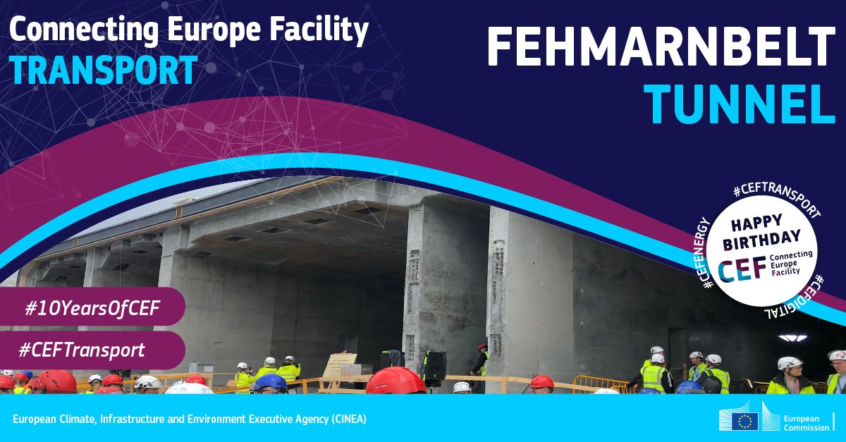 cinea_eu's tweet photo. The undersea #road &amp; #rail Fehmarnbelt tunnel is being built thanks to #EU #CEFTransport support.

Linking Germany and Denmark, the 18km-long tunnel will be a #green shortcut and the fastest route between Scandinavia and the rest of Europe.

https://t.co/bRts3bj8CX
#10YearsOfCEF https://t.co/fgueIWNQeO