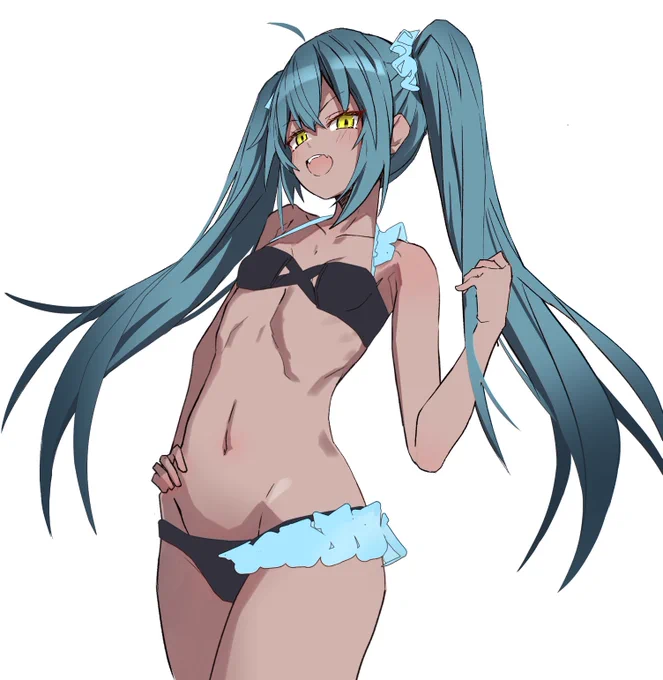 手癖らくがき。 ツインテと褐色と貧乳と強気キャラが好き 