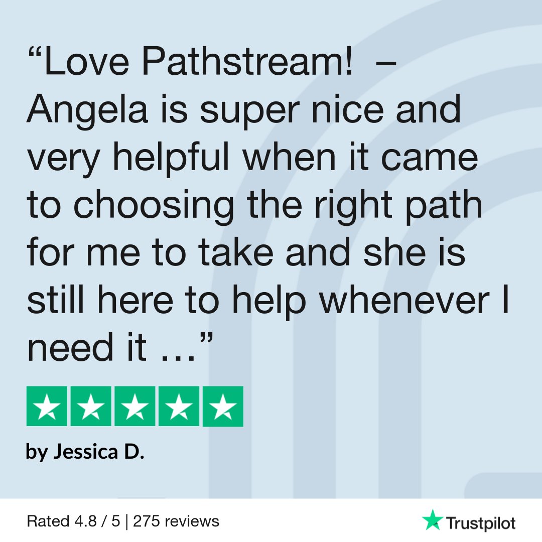 🌟 "Love Pathstream! Angela is super nice and very helpful..." —Jessica D. 🙌

Discover how our team can guide your teams in choosing the right path for their growth. Read more reviews bit.ly/3jjbrC5

#CareerDevelopment #PathstreamSuccess #PathstreamReviews