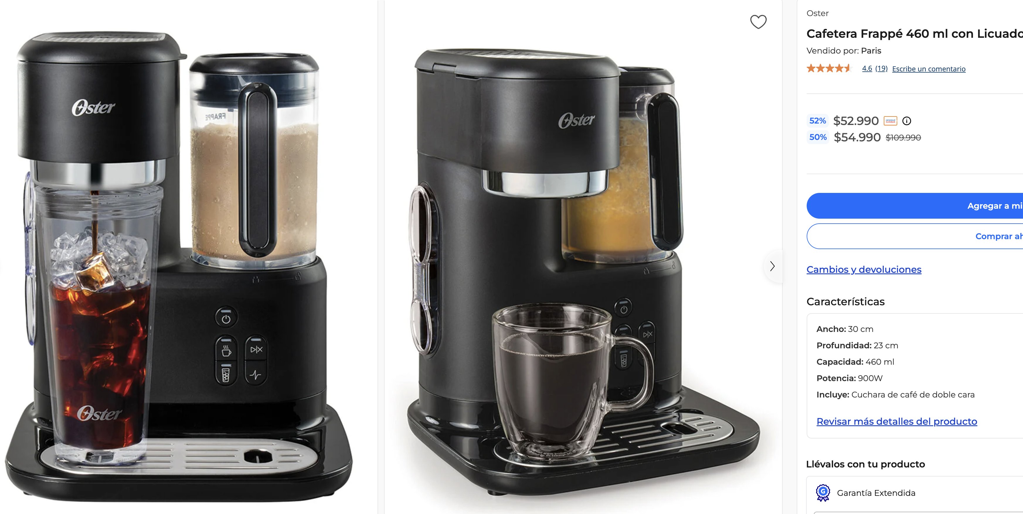 Knasta Chile on X Cafetera Oster Frappe 460 ml con Licuadora a solo 52.990 en Paris Ver Oferta https t 5mnrLu1Ixb https t TVDHhgO6Op X