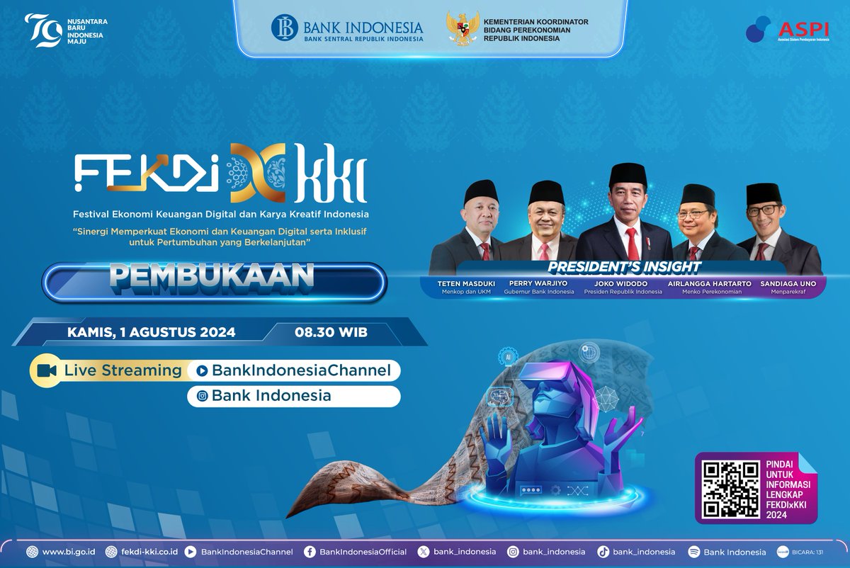 bank_indonesia's tweet photo. #SobatRupiah, semakin masifnya adopsi dan inovasi teknologi seperti artificial intelligence &amp; machine learning (AI/ML) telah mengakselerasi digitalisasi dalam berbagai aspek kehidupan, termasuk transformasi ekonomi keuangan digital (EKD) yang melibatkan UMKM. https://t.co/KIY8GNrQdd