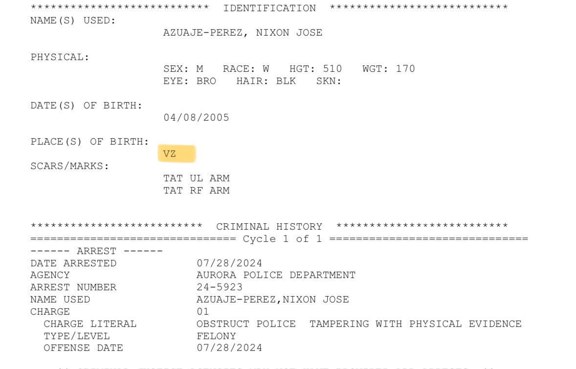 dobetterdnvr's tweet image. All four suspects arrested are from this event are from VENEZUELA. 

There was a SWAT standoff where TDA threatened the apartment management company with death threats. 

They’ve now taken over the building. 

Oh and now they’re extorting residents for rent money. 

cover that!