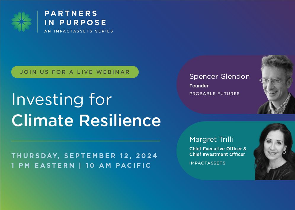 ImpactAssets's tweet image. 9/12 Webinar: Investing for Climate Resilience:
buff.ly/3W7quBY

The record-breaking heat waves sweeping across the US are impossible to ignore. Join us for a discussion on the importance of investing in climate resilience 
#climatechange #climateresilience #impinv
