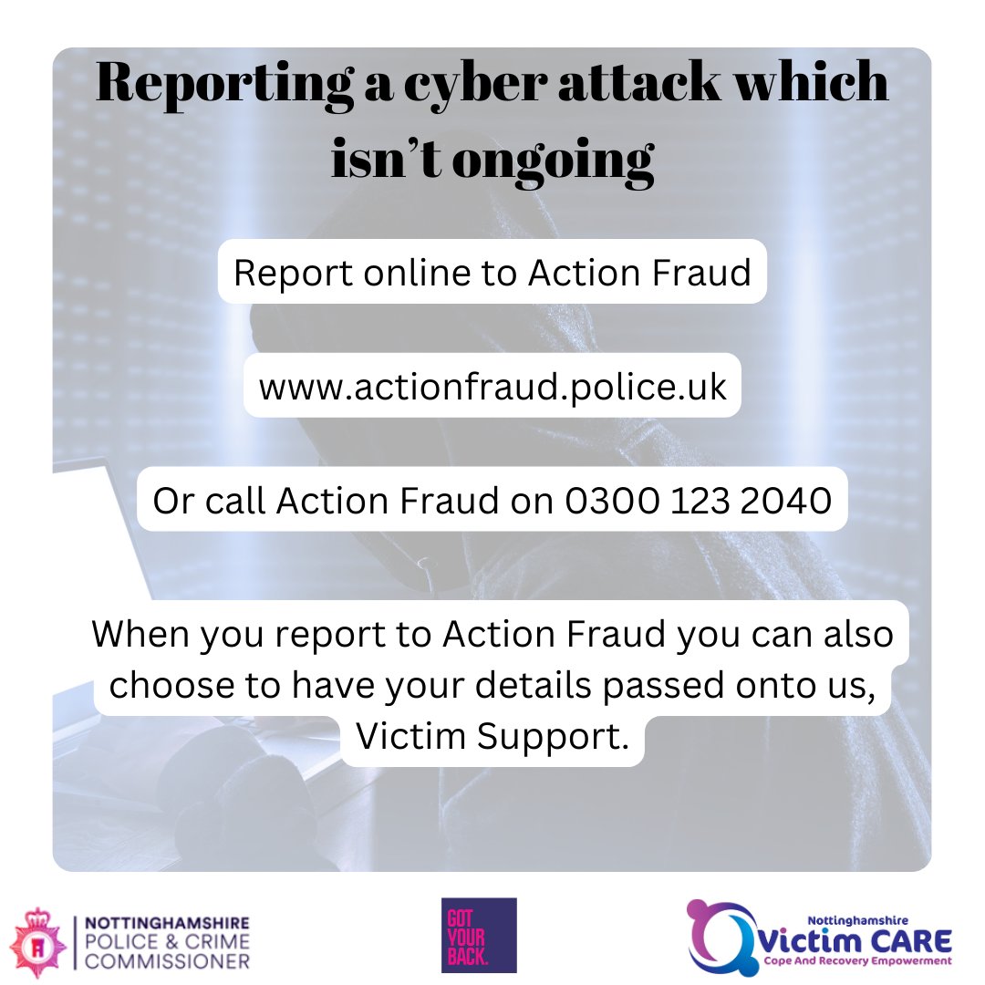 Do you know how to report Cybercrime?
We wanted to share information on how to report different types of cybercrime. For more information, we recommend visiting the cyber resilience centre for the east midlands at emcrc.co.uk 
#scamawareness #cybercrime #NVC #Report