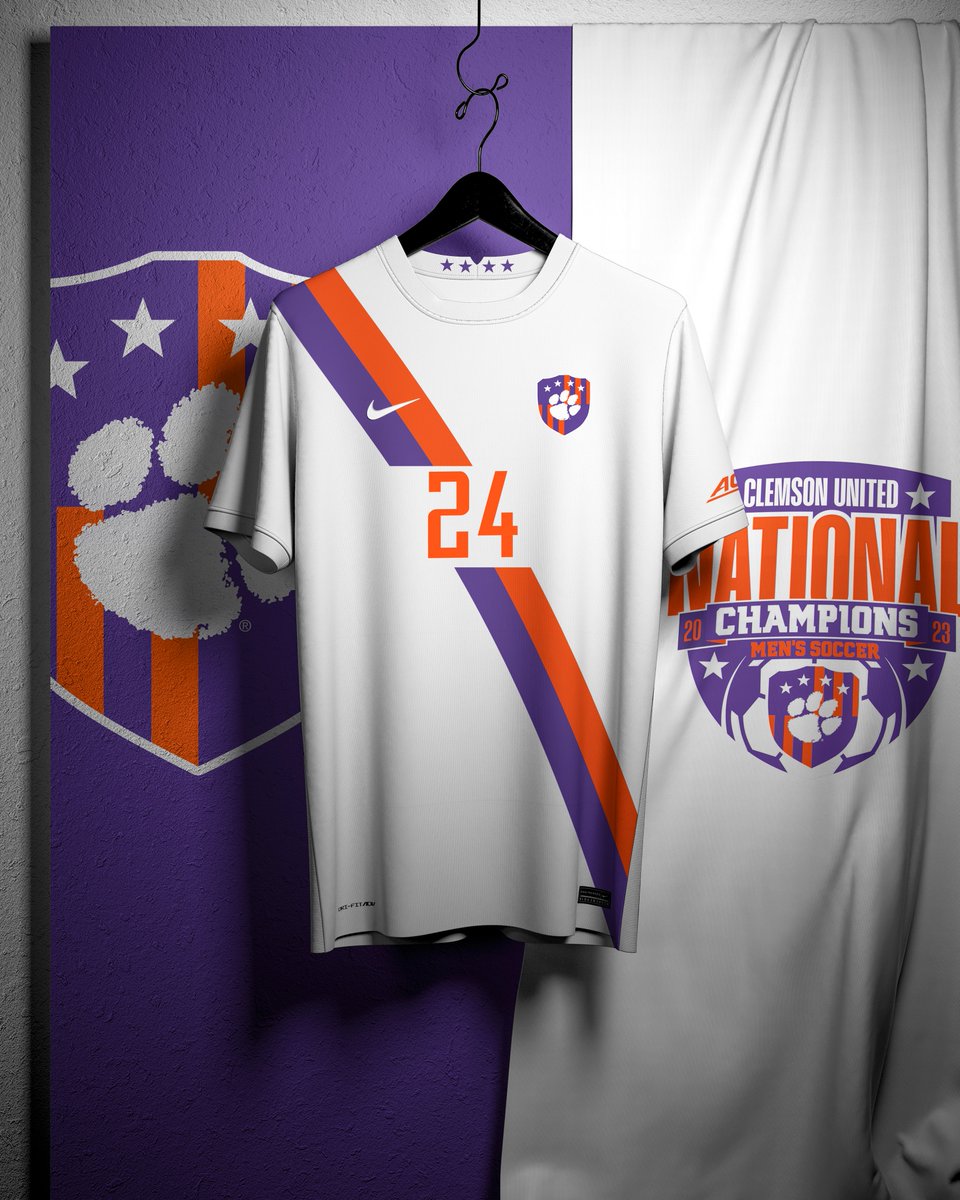 apthirteen's tweet image. So excited to finally share that I got to design the 2024 @ClemsonMSoccer uniforms for the reigning national champions.
Getting to bring to life a couple of meaningful designs and to be a tiny part of @ClemsonTigers history has been a dream come true.