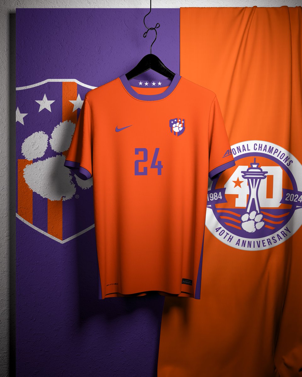 apthirteen's tweet image. So excited to finally share that I got to design the 2024 @ClemsonMSoccer uniforms for the reigning national champions.
Getting to bring to life a couple of meaningful designs and to be a tiny part of @ClemsonTigers history has been a dream come true.
