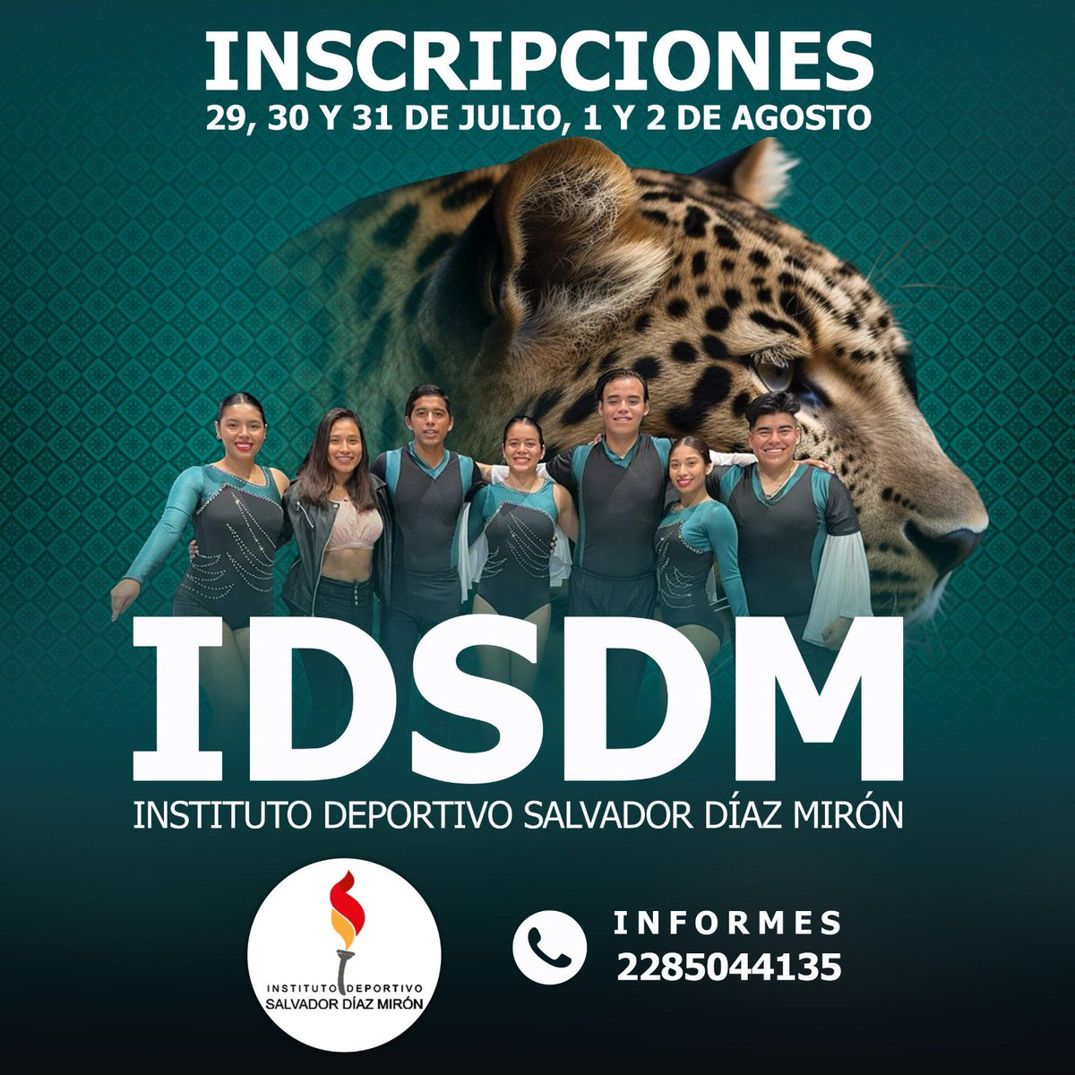¿Ya realizaste tu proceso de inscripción?📝

El Instituto Deportivo Salvador Díaz Mirón está a punto de concluir las fechas de inscripción. No te pierdas la oportunidad de ser parte de nuestra institución🏫

¡Sé un leopardo!🐆💚

#YoSoyIDSDM