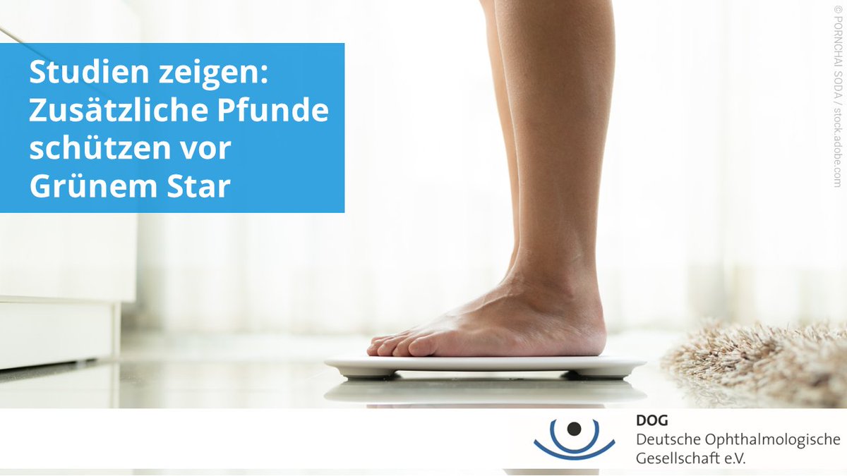 ⚖️Studien aus Australien und den USA zeigen, dass ein leicht erhöhter BMI mit einem geringeren Glaukom-Risiko verbunden sein könnte. Mehr dazu in der aktuellen Pressemitteilung der DOG: dog.org/pressemeldunge…