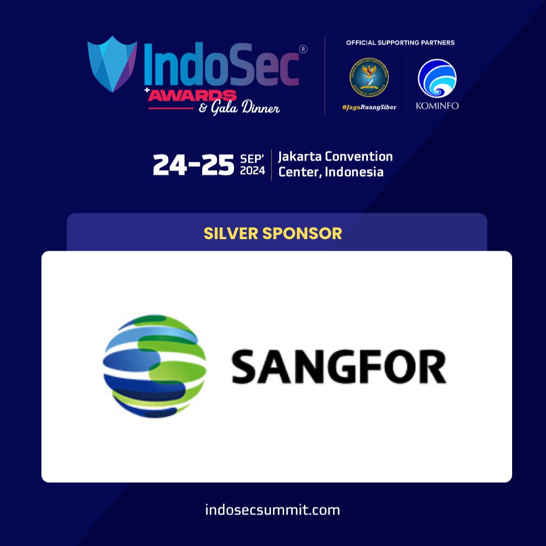 Tradepassglobal's tweet photo. We’re thrilled to announce that Sangfor Technologies will be the Silver Sponsor of IndoSec Summit 2024. A global leader in IT infrastructure solutions.
Register Now: https://t.co/OjblsiT5HJ
#IndoSec2024 #ML #CyberResilience #Conference2024 #PhysicalEvent #Event #TradePass https://t.co/civrd4lDbE