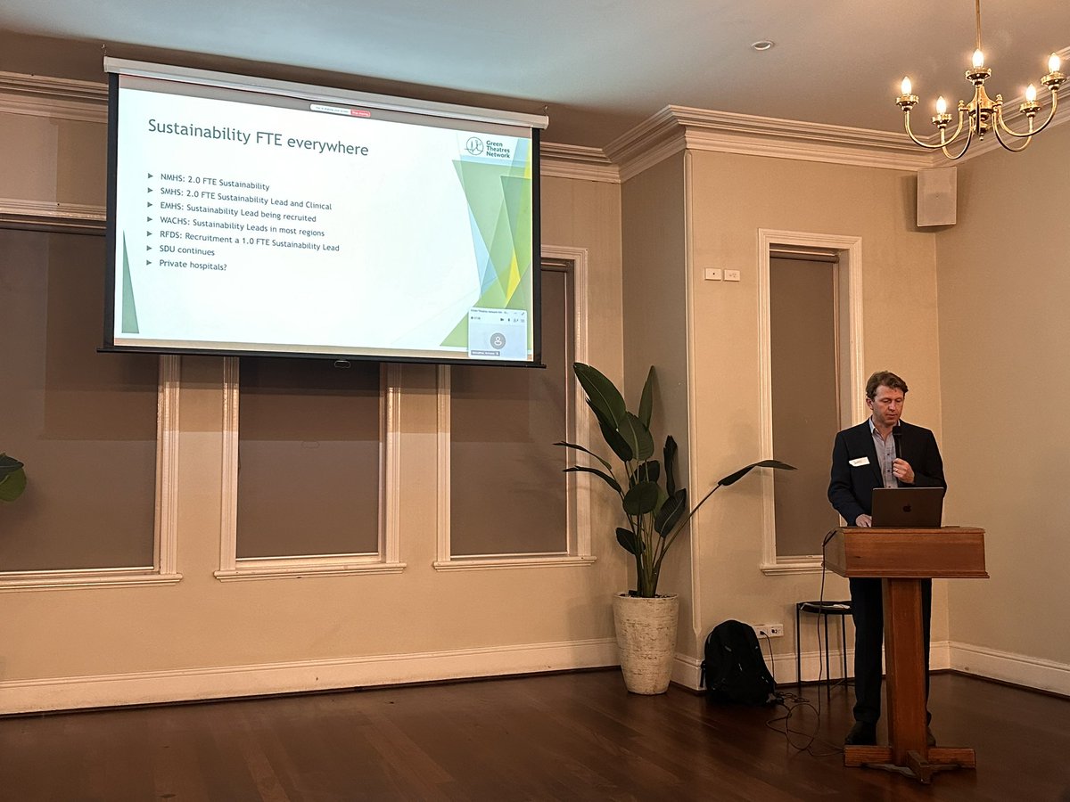 Green Theatres Network state meeting! Chair, Dr James Anderson