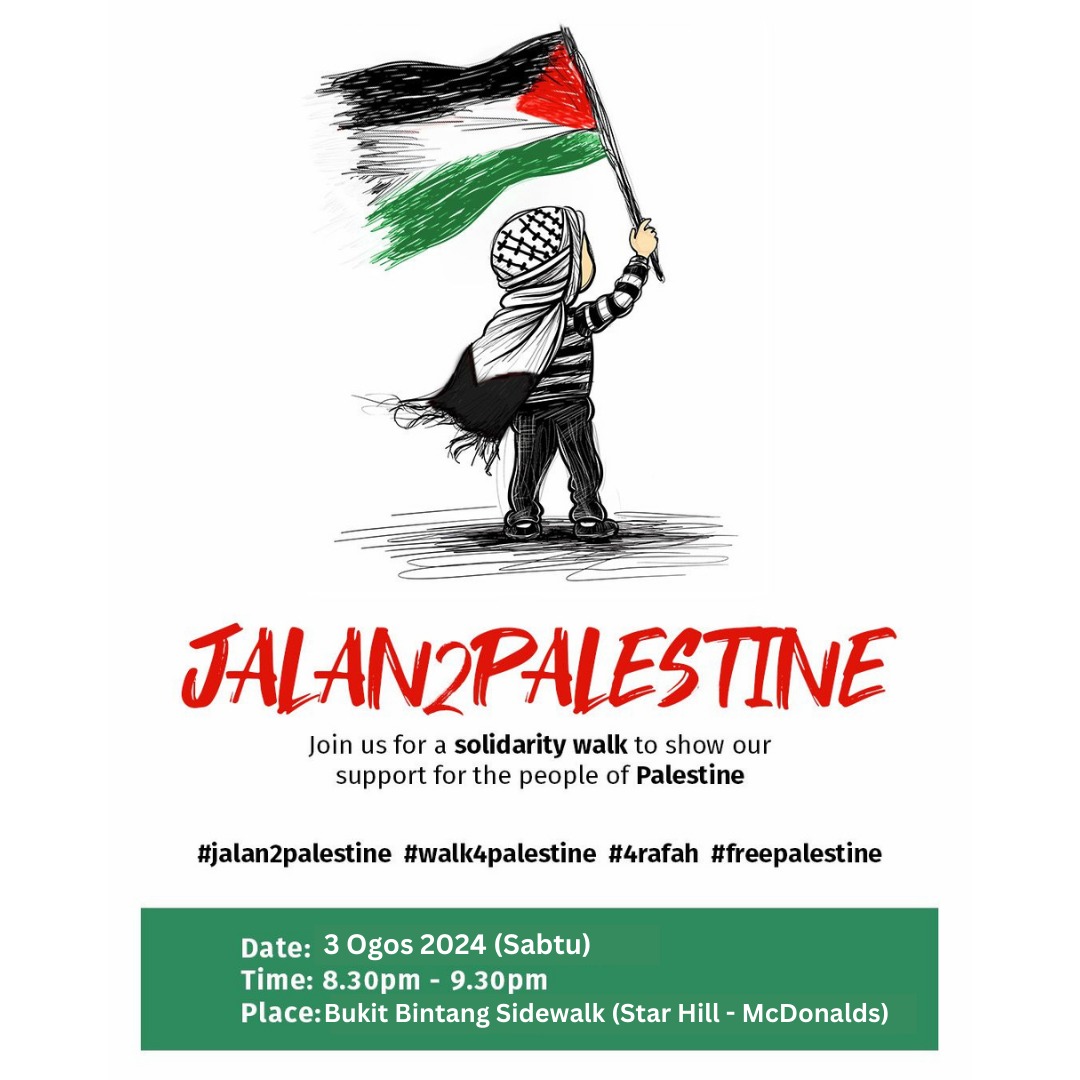 BDS_Malaysia's tweet photo. Sabtu ini demi Palestin, This Saturday for Palestine, 830 pm, Starhill Bukit Bintang https://t.co/YSimJm6Q4Y
