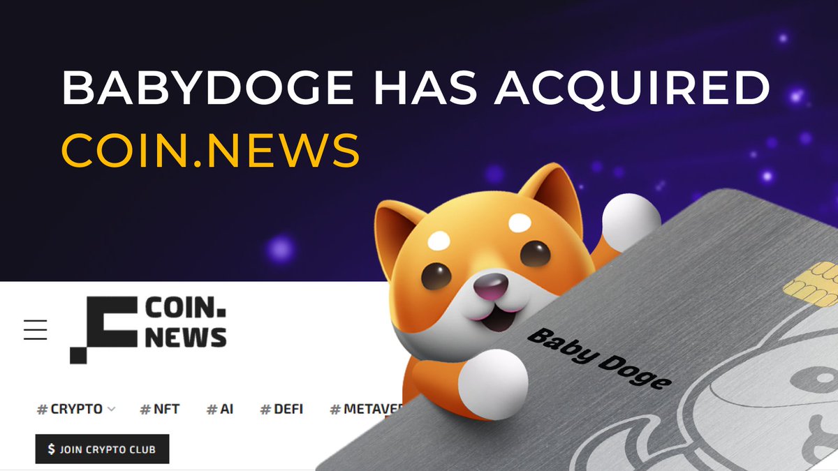 Baby Doge (@babydogecoin) on Twitter photo 🌎 Major Announcement: BabyDoge Acquires Coin.News! 💛
We are beyond excited to share that BabyDoge has acquired <a href="/CoinDotNews/">Coin.News by BabyDoge</a>, a leading source for crypto news and updates. This is a monumental step forward for us, and here’s why this is incredibly positive news 🌎 Major Announcement: BabyDoge Acquires Coin.News! 💛
We are beyond excited to share that BabyDoge has acquired <a href="/CoinDotNews/">Coin.News by BabyDoge</a>, a leading source for crypto news and updates. This is a monumental step forward for us, and here’s why this is incredibly positive news