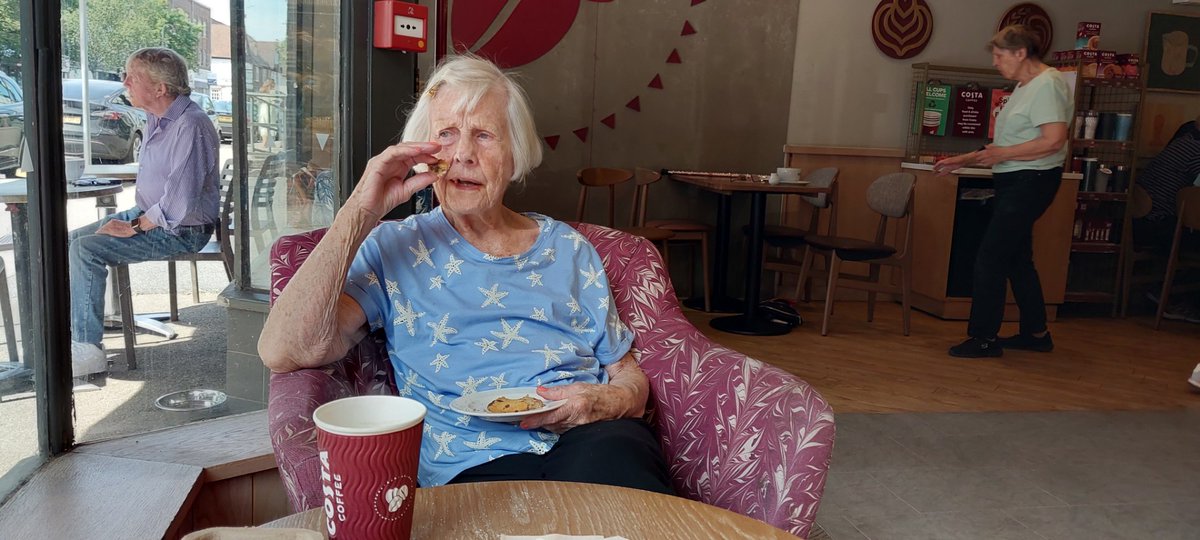 Relaxing having a coffee in Banstead village , we are so lucky to be in walking distance.
<a href="/AnchorLaterLife/">Anchor</a> 
<a href="/WOIBanstead/">Whats On In Banstead</a> 
<a href="/CostaCoffee/">Costa Coffee</a>