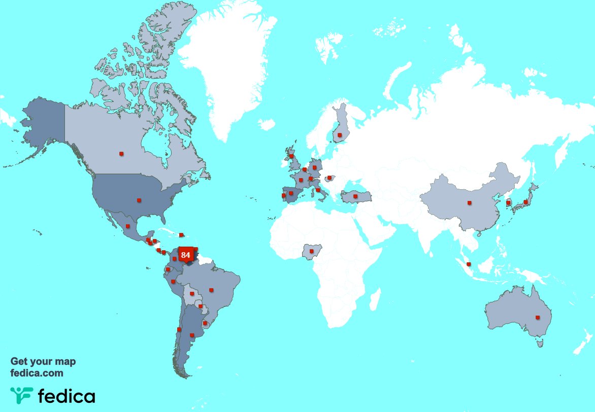 Tengo 3 nuevos seguidores, desde Venezuela durante la última semana fedica.com/!mitecnologico…