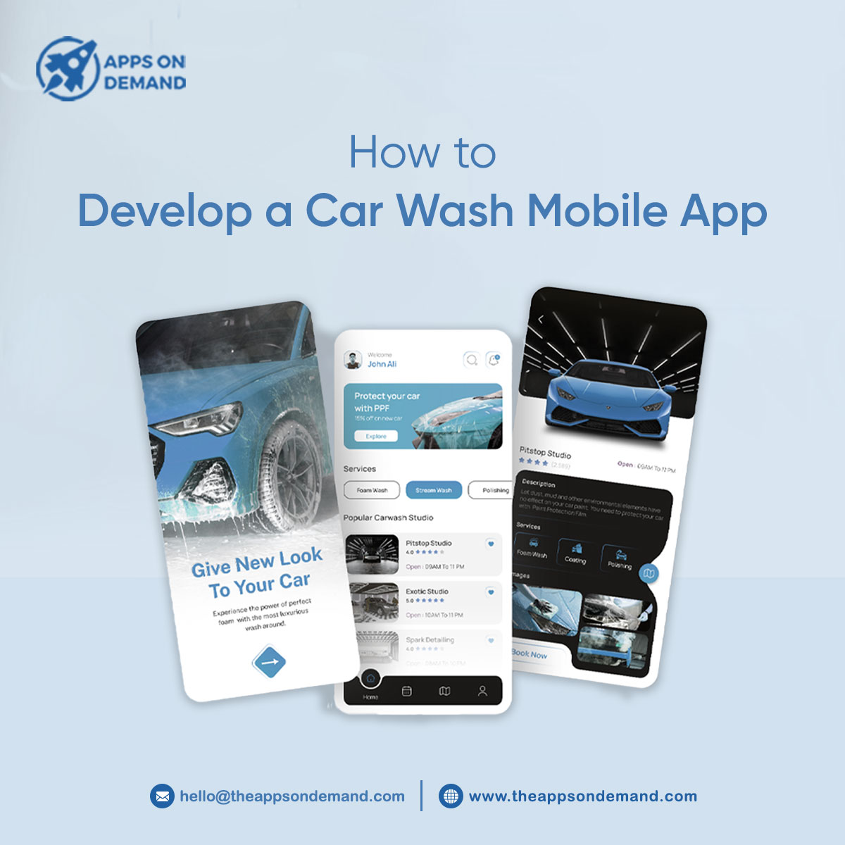 theappsondemand's tweet image. Check out our blog on Car Wash Mobile Apps! Enhance convenience, optimize operations, and innovate car care. Read now!

Read More: theappsondemand.com/how-to-develop…

#CarWash #MobileAppDev #TechTrends #Innovation #DigitalTransformation #FutureTech #Theappsondemand #Theappsondemand