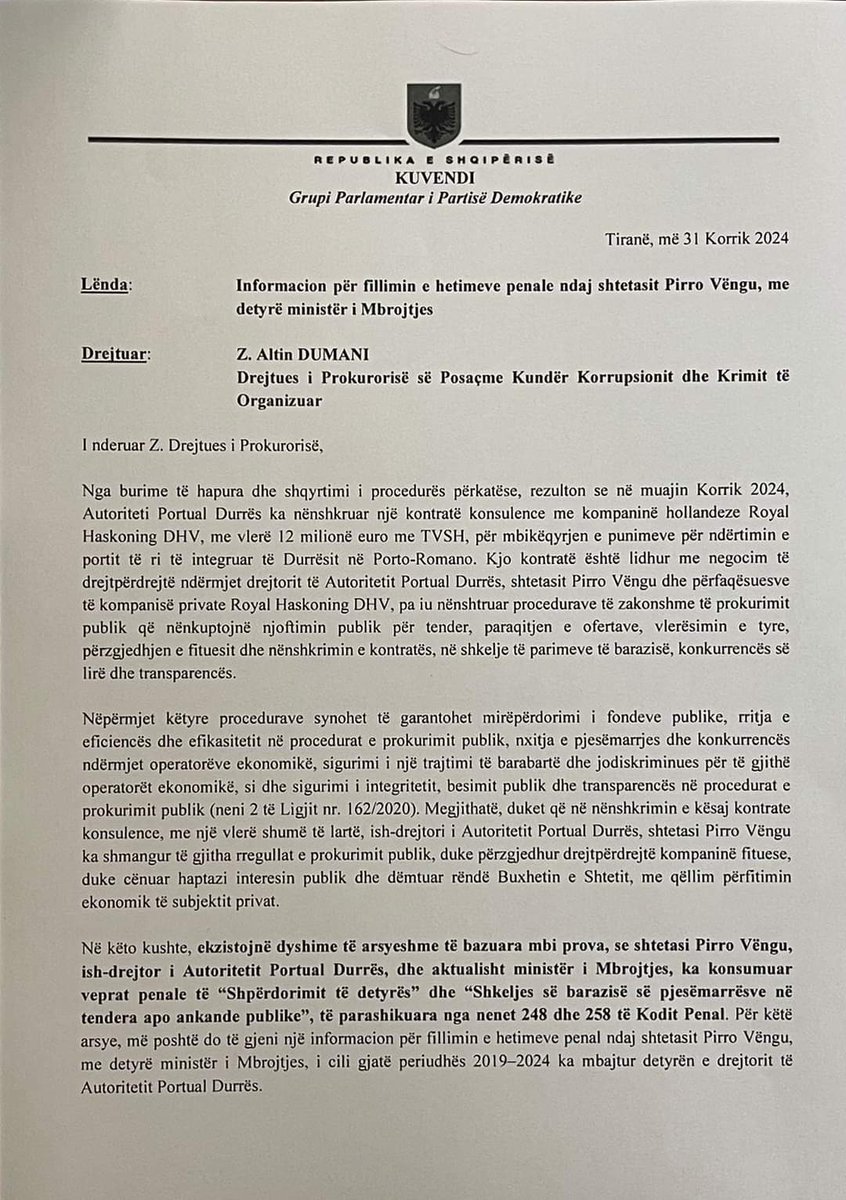 Urime Pirros ditën e parë të punës 😉