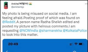 ParthSharma98's tweet photo. @Devoleena_23 @ExMuslimSameer @akku_akku18 A girl named ankita from west bengal claimed she was targeted 
 tagged Kolkata police @NCWIndia @sharmarekha sote raho tum log https://t.co/Ddr4l3QF3L