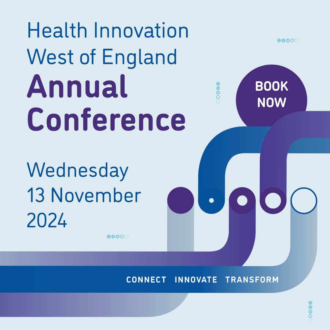 Registration is now open for this year's Health Innovation West of England Conference 
Bringing together health and care innovators, industry leaders and visionaries, our theme this year is Connect, Innovate, Transform.  
Find out more and register now👇
events.weahsn.net/HealthInnovati…