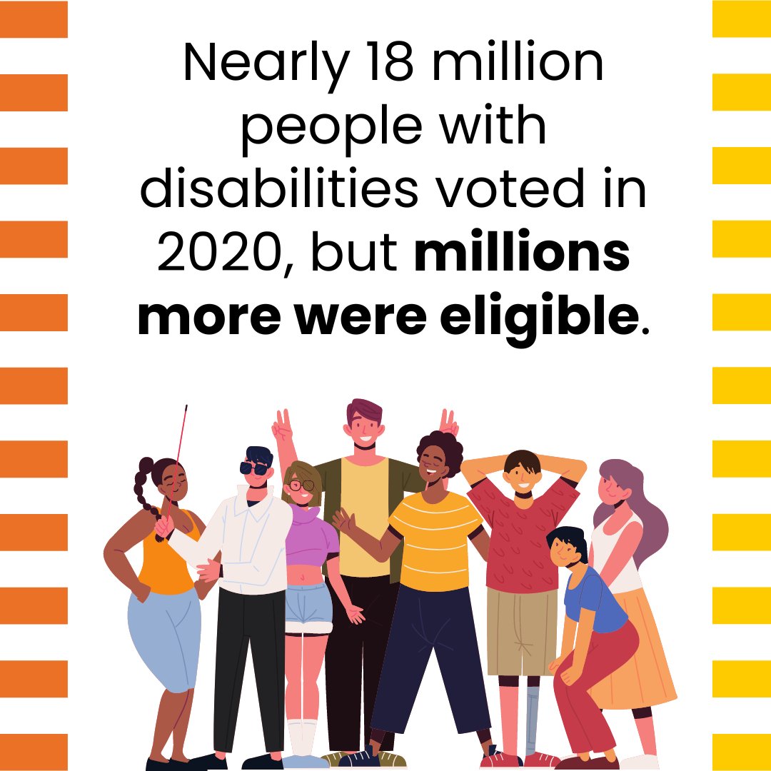 TheArcUS's tweet photo. Far too many people with disabilities still face unique challenges when it comes to voting. This year is a chance to change that. Make sure you have the information you need to make your vote count: https://t.co/5dbNU9PJsQ #TheArcVotes https://t.co/XFTPqJ87JN