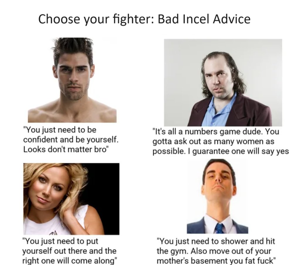IncelsCo's tweet photo. Don't fall for bad advice. https://t.co/svc18goJtk