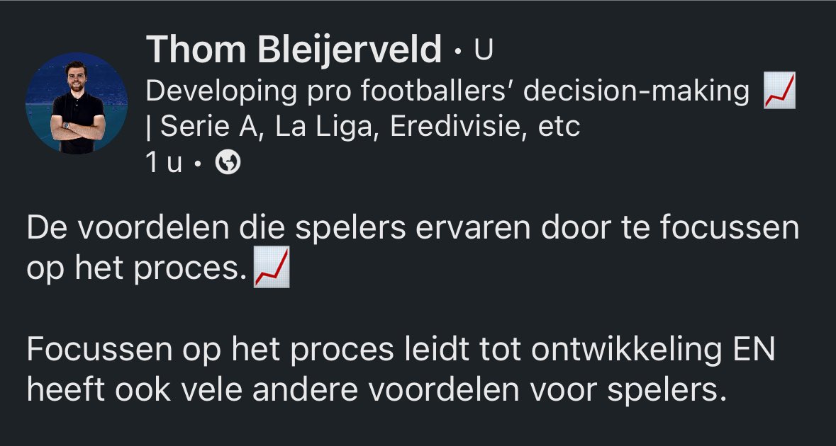 Thom Bleijerveld | Coach Pro Footballers tweet media