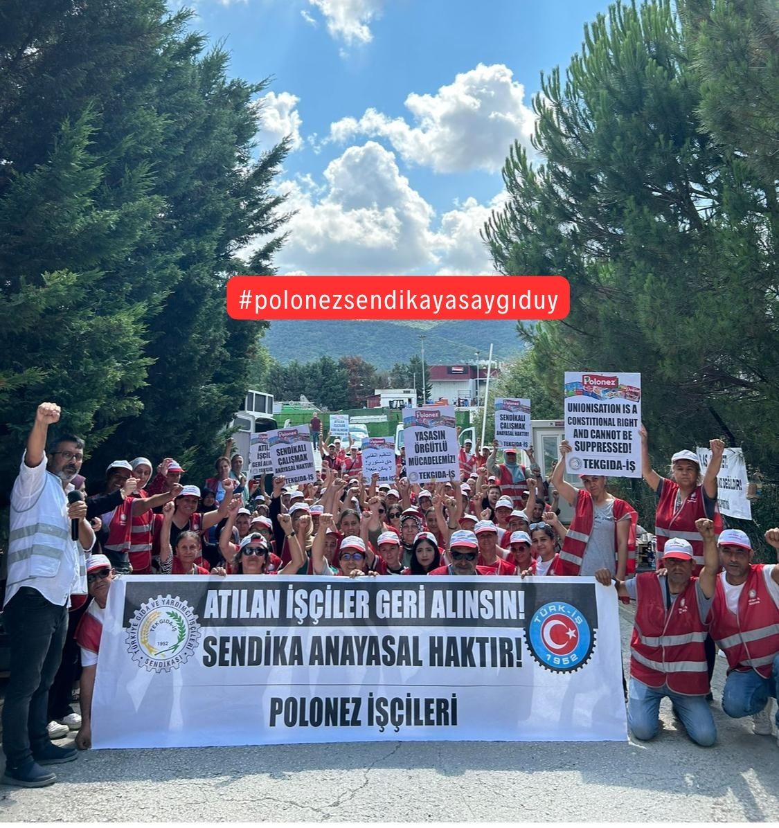 tekgida's tweet photo. Sendika hakkımız engellenemez! #polonezsendikayasaygıduy @tcbestepe @csgbakanligi https://t.co/YJN5LbXFEB