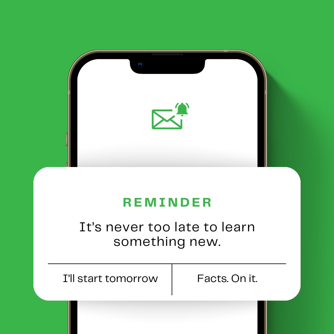 careerco1's tweet photo. Are you taking action now or still procrastinating?
This is the time to enroll for that Tech course today with Careerco.

Click on the link https://t.co/4BxtLxv7Zn   to get started now.

#careerco #tech #edutech #edtech https://t.co/ehblLbc0Ra