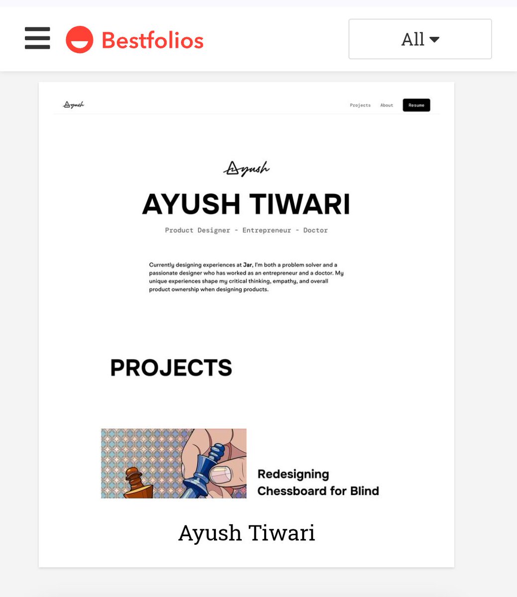 Just found out that my portfolio has been featured on Bestfolios for a month now! 
A bit late myself to notice lol, but do check it out bestfolios.com/portfolio/ayus…