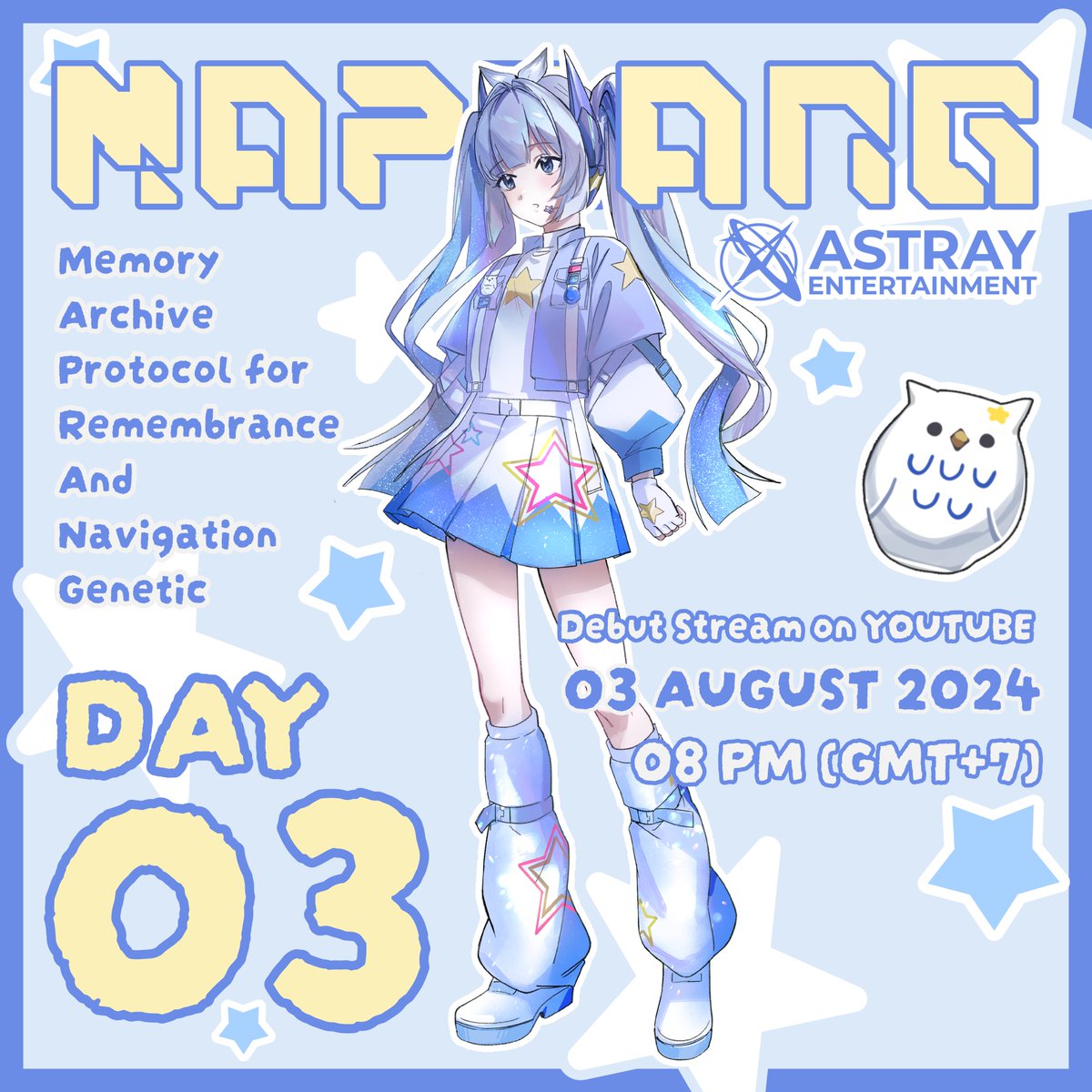 AstrayEnt's tweet image. 「นับถอยหลัง MAPRANG'S DEBUT STREAM」

3  Days Left!  ⏳

"รอวันที่จะได้พบกันนะคะ"

SAT. 03 AUG 2024 | 08 PM (GMT+7)
แล้วเจอกันน้า : youtube.com/watch?v=Hy7eOn…

#MaprangAstray #Maprang
#AstrayEnt #Astray
#Vtuber #VtuberTH #VTuberUprising