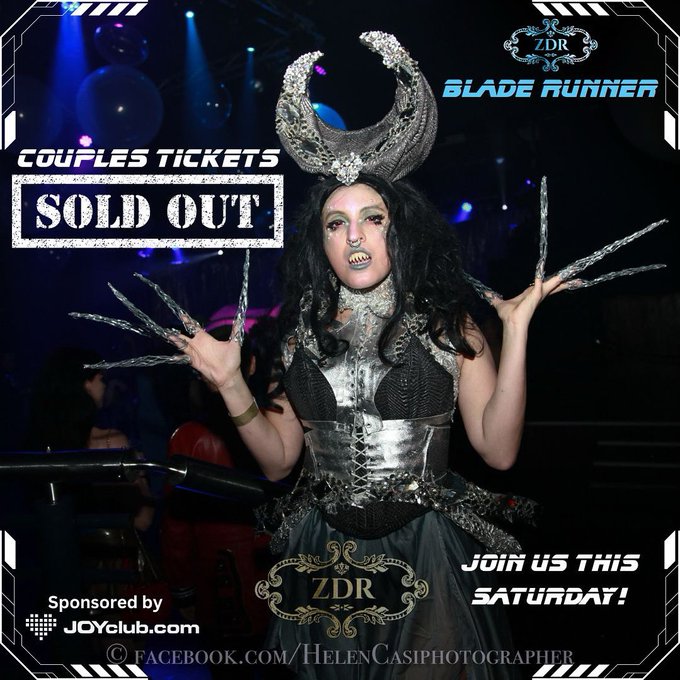 Couples tickets are now SOLD OUT for this Saturdays #zdrbladerunner event!  Join us for an unforgettable<a href="/tag/zdrbladerunner"class="tags"><span>#zdrbladerunner</span></a>