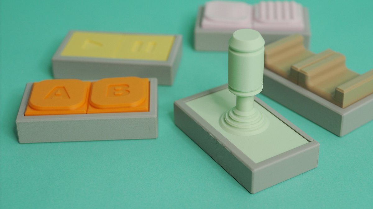 Assistive technology doesn't need to be plain and 'medical-looking'. Here are some playful designs of our <a href="/microbit_edu/">Micro:bit Educational Foundation</a> assistive dual switch device - designed in <a href="/adskFusion/">Autodesk Fusion</a> and printed on the <a href="/BambulabGlobal/">Bambu Lab</a> P1S!