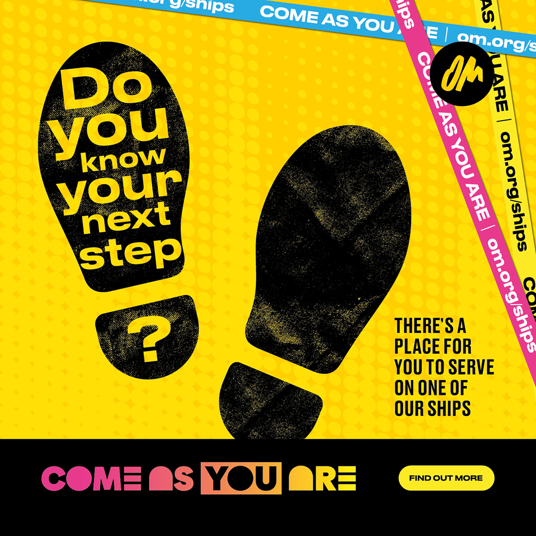 Do you know your next step? 🚢 Use the link om.org/eng/ships to learn more about our STEP opportunities aboard Logos Hope and Doulos Hope!