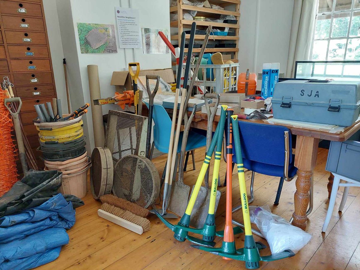 Exciting times ahead! An excavation is being prepared in Jersey by the <a href="/Soc_Jersiaise/">Société Jersiaise</a> Field Archaeology Department.✨🔍
Everything is now ready to meet the Past, and what better tools than brand new trowels and picksaxes?⛏️
#Jersey #Archaeology #Heritage