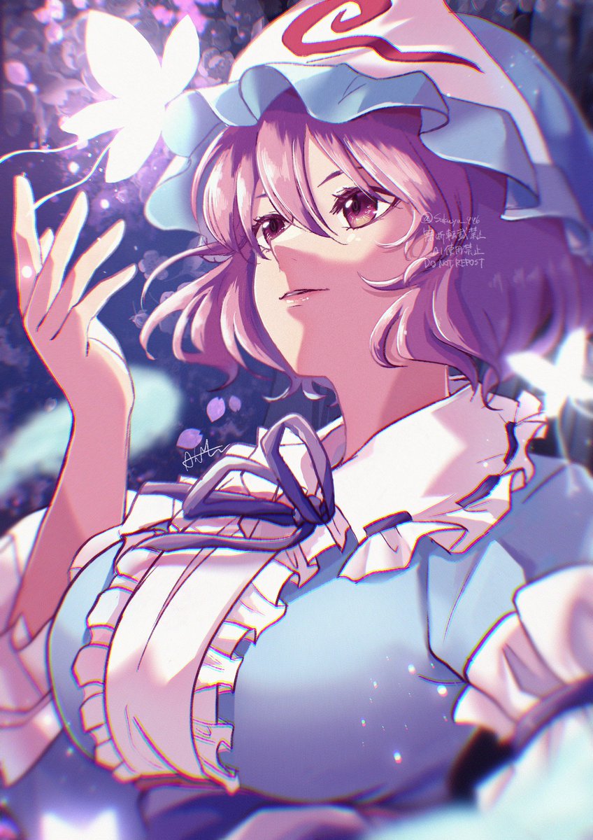 西行寺幽々子 「西行寺幽々子 #東方Project」|紅月朔夜のイラスト
