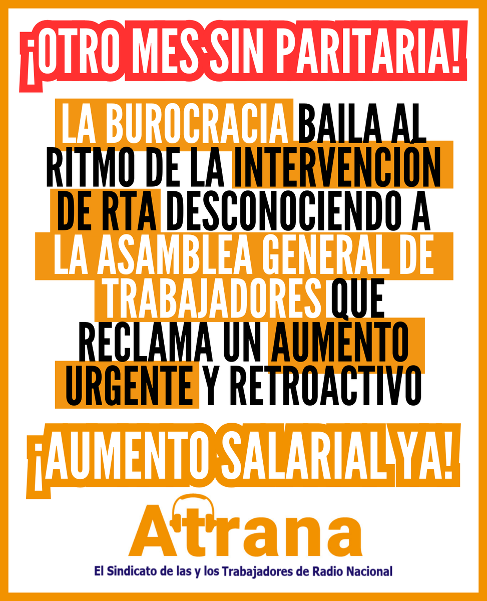 #Burocracia #BurocraciaSindical #Inflación #Salario #Paritarias #Ganancias #RadioNacional #AumentoSalarialYa #DefendamosRadioNacional #UnidadDeLosTrabajadores #DefendamosLosMediosPublicos #radiodifusión #AbajoLaReformaLaboral #AbajoElDNU