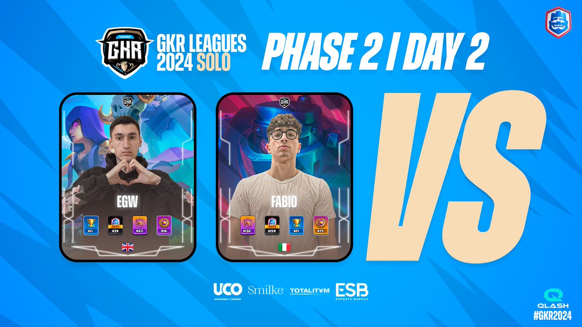 GKR 2025 (@gkrleagues) on Twitter photo ๐ GKR 2024 Solo - Phase 2, Day 2
๐จ Round 1 Matches (14:00 UTC)
๐ฌ๐ง <a href="/EgwCr/">proud fatass</a> VS ๐ฎ๐น <a href="/Solo_Igna_CR/">Fabio</a>
๐ฃ๏ธ Today streamers!
๐ช๐ธ <a href="/Real_BaleGame/">BaleGG</a>
๐ต๐น <a href="/AllanFranzotti/">Allan Franzotti</a>
๐ฏ๐ต <a href="/Rush_Clash/">ใฉใใทใฅ๐ใRushใ</a>
๐ซ๐ท <a href="/MattEulot/">Matt Eulot ๐</a>
๐ฎ๐น <a href="/ErBacceCR/">ErBacce</a> ๐ GKR 2024 Solo - Phase 2, Day 2
๐จ Round 1 Matches (14:00 UTC)
๐ฌ๐ง <a href="/EgwCr/">proud fatass</a> VS ๐ฎ๐น <a href="/Solo_Igna_CR/">Fabio</a>
๐ฃ๏ธ Today streamers!
๐ช๐ธ <a href="/Real_BaleGame/">BaleGG</a>
๐ต๐น <a href="/AllanFranzotti/">Allan Franzotti</a>
๐ฏ๐ต <a href="/Rush_Clash/">ใฉใใทใฅ๐ใRushใ</a>
๐ซ๐ท <a href="/MattEulot/">Matt Eulot ๐</a>
๐ฎ๐น <a href="/ErBacceCR/">ErBacce</a>